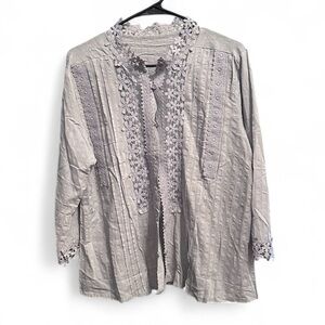Elegant Gray Women's Blouse